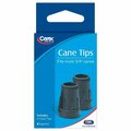 Carex Health Brands Carex Black Walking Cane Tips Rubber/Stainless Steel FGA71800 0000